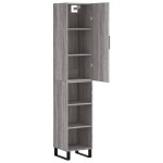vidaXL Dulap înalt, gri sonoma, 34,5x34x180 cm, lemn prelucrat