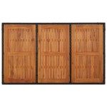 vidaXL Masă de grădină cu blat din lemn, negru 150x90x75 cm poliratan vidaXL Masă de grădină cu blat din lemn, negru 150x90x75 cm poliratan