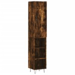 vidaXL Dulap înalt, stejar fumuriu, 34,5x34x180 cm, lemn prelucrat