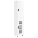 vidaXL Dulap înalt, alb extralucios, 34,5x34x180 cm, lemn prelucrat vidaXL Dulap înalt, alb extralucios, 34,5x34x180 cm, lemn prelucrat