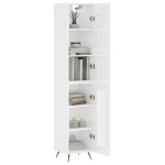 vidaXL Dulap înalt, alb extralucios, 34,5x34x180 cm, lemn prelucrat vidaXL Dulap înalt, alb extralucios, 34,5x34x180 cm, lemn prelucrat