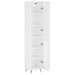 vidaXL Dulap înalt, alb extralucios, 34,5x34x180 cm, lemn prelucrat vidaXL Dulap înalt, alb extralucios, 34,5x34x180 cm, lemn prelucrat