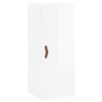 vidaXL Dulap înalt, alb extralucios, 34,5x34x180 cm, lemn prelucrat vidaXL Dulap înalt, alb extralucios, 34,5x34x180 cm, lemn prelucrat