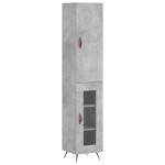 vidaXL Dulap înalt, gri beton, 34,5x34x180 cm, lemn prelucrat vidaXL Dulap înalt, gri beton, 34,5x34x180 cm, lemn prelucrat