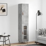 vidaXL Dulap înalt, gri beton, 34,5x34x180 cm, lemn prelucrat vidaXL Dulap înalt, gri beton, 34,5x34x180 cm, lemn prelucrat