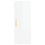 vidaXL Dulap înalt, alb extralucios, 34,5x34x180 cm, lemn prelucrat vidaXL Dulap înalt, alb extralucios, 34,5x34x180 cm, lemn prelucrat