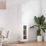 vidaXL Dulap înalt, alb, 34,5x34x180 cm, lemn prelucrat vidaXL Dulap înalt, alb, 34,5x34x180 cm, lemn prelucrat