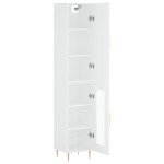 vidaXL Dulap înalt, alb, 34,5x34x180 cm, lemn prelucrat vidaXL Dulap înalt, alb, 34,5x34x180 cm, lemn prelucrat