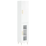 vidaXL Dulap înalt, alb extralucios, 34,5x34x180 cm, lemn prelucrat vidaXL Dulap înalt, alb extralucios, 34,5x34x180 cm, lemn prelucrat