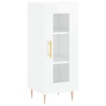 vidaXL Dulap înalt, alb extralucios, 34,5x34x180 cm, lemn prelucrat vidaXL Dulap înalt, alb extralucios, 34,5x34x180 cm, lemn prelucrat
