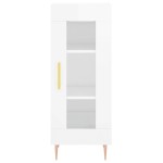 vidaXL Dulap înalt, alb extralucios, 34,5x34x180 cm, lemn prelucrat vidaXL Dulap înalt, alb extralucios, 34,5x34x180 cm, lemn prelucrat