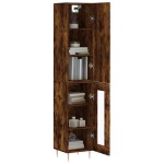 vidaXL Dulap înalt, stejar fumuriu, 34,5x34x180 cm, lemn prelucrat