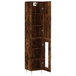 vidaXL Dulap înalt, stejar fumuriu, 34,5x34x180 cm, lemn prelucrat