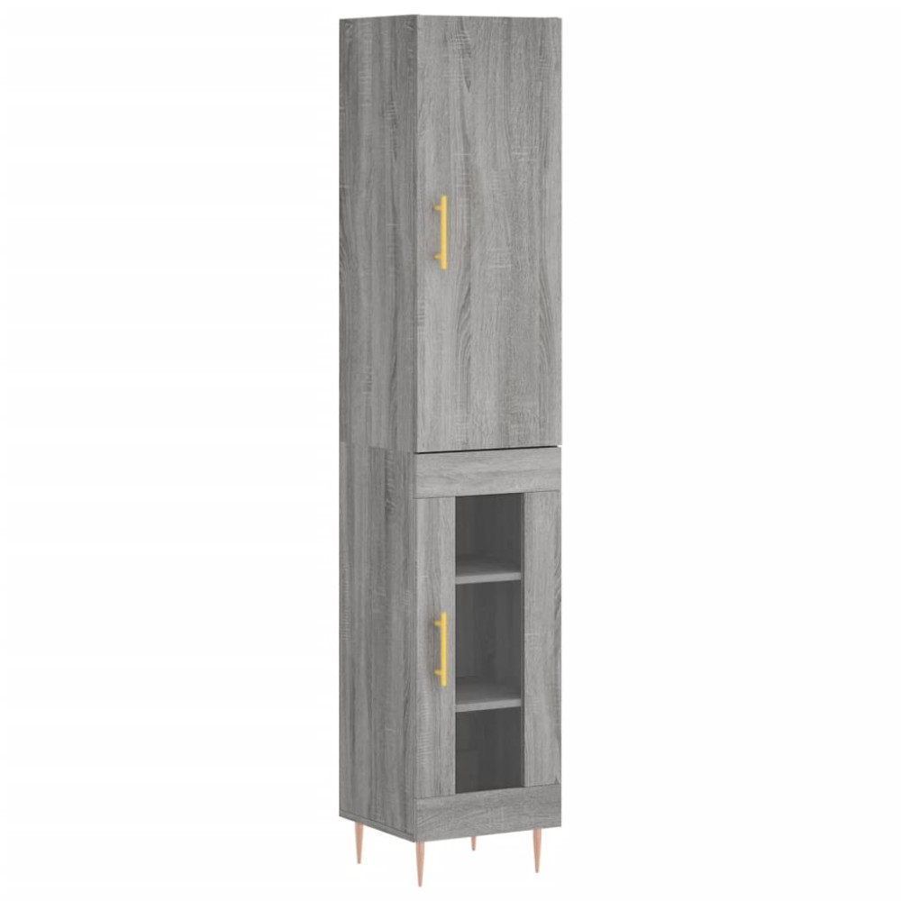 vidaXL Dulap înalt, gri sonoma, 34,5x34x180 cm, lemn prelucrat
