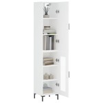 vidaXL Dulap înalt, alb, 34,5x34x180 cm, lemn prelucrat