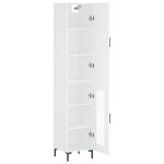vidaXL Dulap înalt, alb, 34,5x34x180 cm, lemn prelucrat