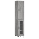 vidaXL Dulap înalt, gri sonoma, 34,5x34x180 cm, lemn prelucrat