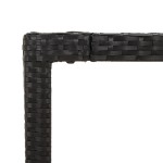 vidaXL Masă grădină cu blat din sticlă, negru, 190x90x75 cm, poliratan vidaXL Masă grădină cu blat din sticlă, negru, 190x90x75 cm, poliratan