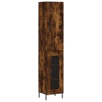 vidaXL Dulap înalt, stejar fumuriu, 34,5x34x180 cm, lemn prelucrat
