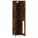 vidaXL Dulap înalt, stejar fumuriu, 34,5x34x180 cm, lemn prelucrat