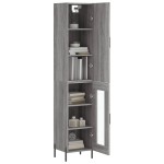 vidaXL Dulap înalt, gri sonoma, 34,5x34x180 cm, lemn prelucrat