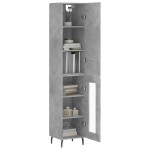 vidaXL Dulap înalt, gri beton, 34,5x34x180 cm, lemn prelucrat vidaXL Dulap înalt, gri beton, 34,5x34x180 cm, lemn prelucrat
