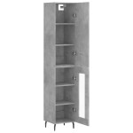 vidaXL Dulap înalt, gri beton, 34,5x34x180 cm, lemn prelucrat vidaXL Dulap înalt, gri beton, 34,5x34x180 cm, lemn prelucrat