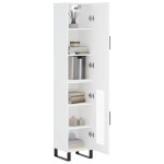 vidaXL Dulap înalt, alb, 34,5x34x180 cm, lemn prelucrat vidaXL Dulap înalt, alb, 34,5x34x180 cm, lemn prelucrat