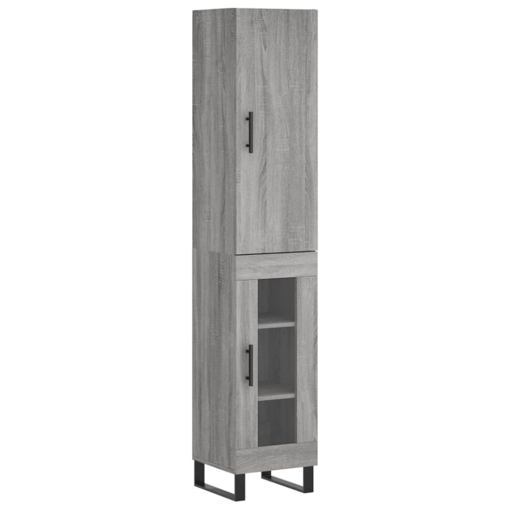 vidaXL Dulap înalt, gri sonoma, 34,5x34x180 cm, lemn prelucrat