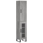vidaXL Dulap înalt, gri sonoma, 34,5x34x180 cm, lemn prelucrat