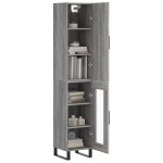 vidaXL Dulap înalt, gri sonoma, 34,5x34x180 cm, lemn prelucrat