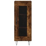 vidaXL Dulap înalt, stejar fumuriu, 34,5x34x180 cm, lemn prelucrat
