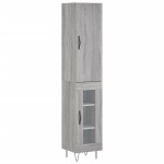 vidaXL Dulap înalt, gri sonoma, 34,5x34x180 cm, lemn prelucrat