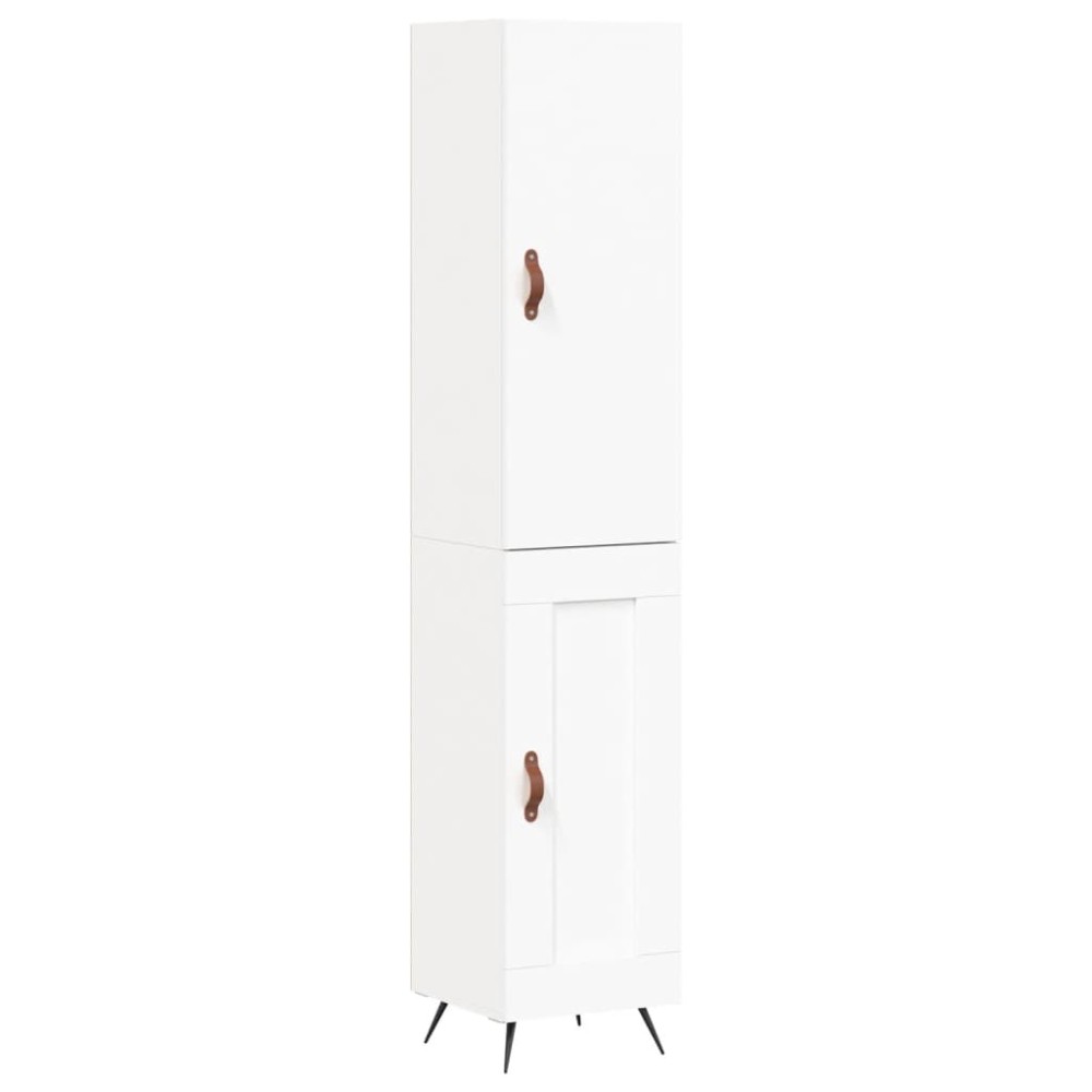 vidaXL Dulap înalt, alb, 34,5x34x180 cm, lemn prelucrat