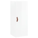 vidaXL Dulap înalt, alb extralucios, 34,5x34x180 cm, lemn prelucrat vidaXL Dulap înalt, alb extralucios, 34,5x34x180 cm, lemn prelucrat