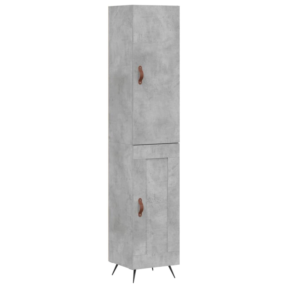 vidaXL Dulap înalt, gri beton, 34,5x34x180 cm, lemn prelucrat