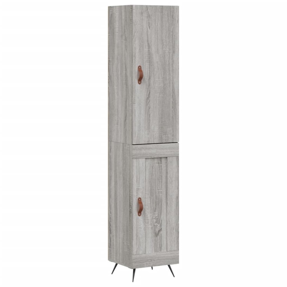 vidaXL Dulap înalt, gri sonoma, 34,5x34x180 cm, lemn prelucrat