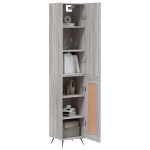 vidaXL Dulap înalt, gri sonoma, 34,5x34x180 cm, lemn prelucrat