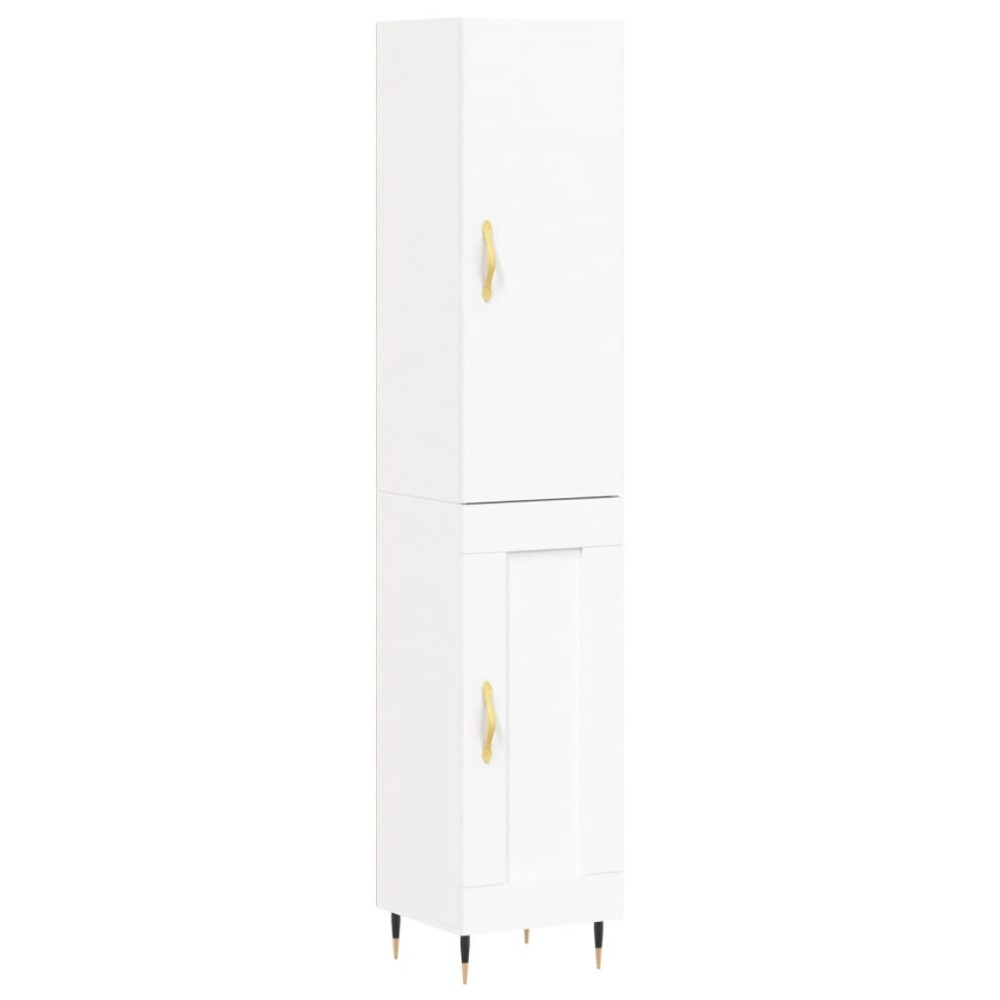 vidaXL Dulap înalt, alb, 34,5x34x180 cm, lemn prelucrat