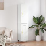 vidaXL Dulap înalt, alb, 34,5x34x180 cm, lemn prelucrat vidaXL Dulap înalt, alb, 34,5x34x180 cm, lemn prelucrat