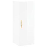 vidaXL Dulap înalt, alb extralucios, 34,5x34x180 cm, lemn prelucrat vidaXL Dulap înalt, alb extralucios, 34,5x34x180 cm, lemn prelucrat