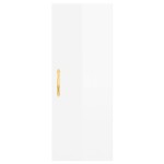 vidaXL Dulap înalt, alb extralucios, 34,5x34x180 cm, lemn prelucrat vidaXL Dulap înalt, alb extralucios, 34,5x34x180 cm, lemn prelucrat