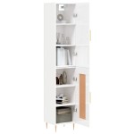 vidaXL Dulap înalt, alb extralucios, 34,5x34x180 cm, lemn prelucrat vidaXL Dulap înalt, alb extralucios, 34,5x34x180 cm, lemn prelucrat