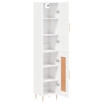vidaXL Dulap înalt, alb extralucios, 34,5x34x180 cm, lemn prelucrat vidaXL Dulap înalt, alb extralucios, 34,5x34x180 cm, lemn prelucrat