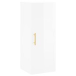 vidaXL Dulap înalt, alb extralucios, 34,5x34x180 cm, lemn prelucrat vidaXL Dulap înalt, alb extralucios, 34,5x34x180 cm, lemn prelucrat