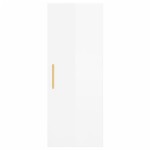 vidaXL Dulap înalt, alb extralucios, 34,5x34x180 cm, lemn prelucrat vidaXL Dulap înalt, alb extralucios, 34,5x34x180 cm, lemn prelucrat