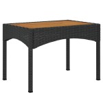 vidaXL Scaune rabatabile de grădină, 2 buc., cu masă, negru, poliratan vidaXL Scaune rabatabile de grădină, 2 buc., cu masă, negru, poliratan