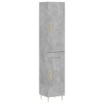 vidaXL Dulap înalt, gri beton, 34,5x34x180 cm, lemn prelucrat