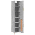 vidaXL Dulap înalt, gri beton, 34,5x34x180 cm, lemn prelucrat