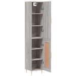 vidaXL Dulap înalt, gri sonoma, 34,5x34x180 cm, lemn prelucrat